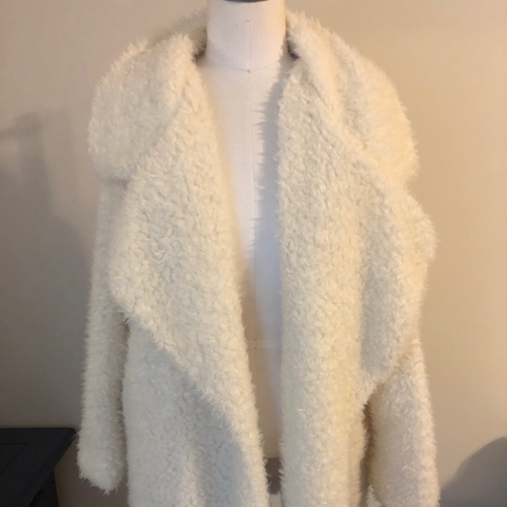 Soft White Faux Fur Coat